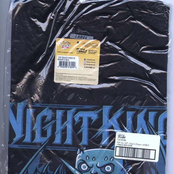 Funko Game of Thrones Kings Ice Dragon Black T-Shi - Picture 3 of 4